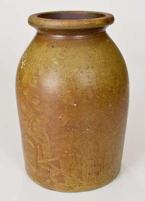 Unusual ROARK (James Roark, Denton County, TX) Salt-Glazed Stoneware Jar