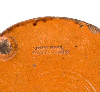 JOHN BELL / WAYNESBORO Redware Trivet with Urn and Grapes Motif