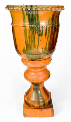 Extremely Rare Monumental Redware Urn attrib. George Wagner, Carbon County, PA