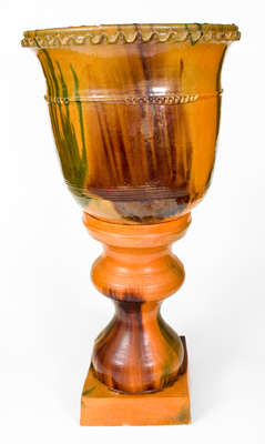 Extremely Rare Monumental Redware Urn attrib. George Wagner, Carbon County, PA