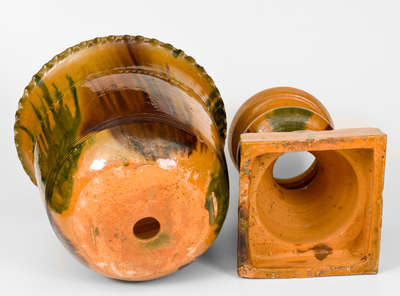 Extremely Rare Monumental Redware Urn attrib. George Wagner, Carbon County, PA