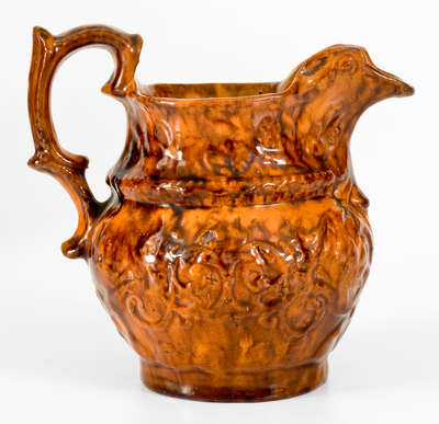 Rare JOHN BELL / WAYNESBORO Molded Redware Pitcher