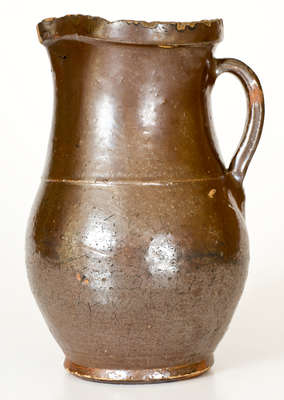Rare JGB ( Joseph Gregory Baynham, Edgefield District, SC) Stoneware Pitcher