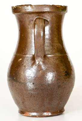 Rare JGB ( Joseph Gregory Baynham, Edgefield District, SC) Stoneware Pitcher