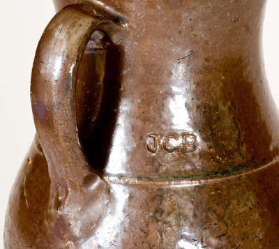 Rare JGB ( Joseph Gregory Baynham, Edgefield District, SC) Stoneware Pitcher