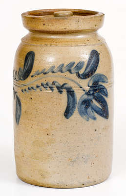 Attrib. D.P. Shenfelder, Reading, PA Lidded Stoneware Jar