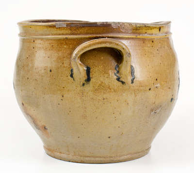 Unusual Stoneware Cream Jar attrib. Howe & Clark, Athens, NY, 1805-1813