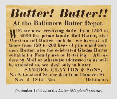 Monumental S. CLAYTON & SONS / BUTTER PACKERS / BALTIMORE Butter Crock