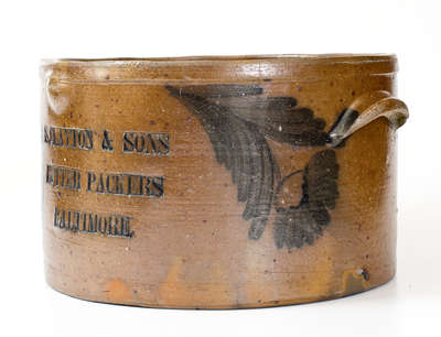 Monumental S. CLAYTON & SONS / BUTTER PACKERS / BALTIMORE Butter Crock