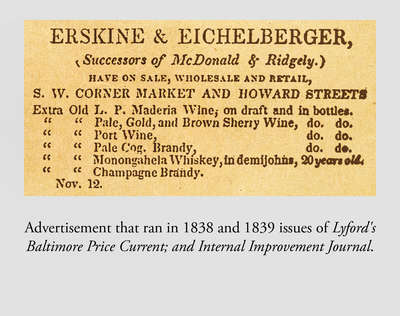 Extremely Rare Stoneware Bottle: BEST COLOGNE GIN FROM / ERSKINE & EICHELBERGER / BALTIMORE