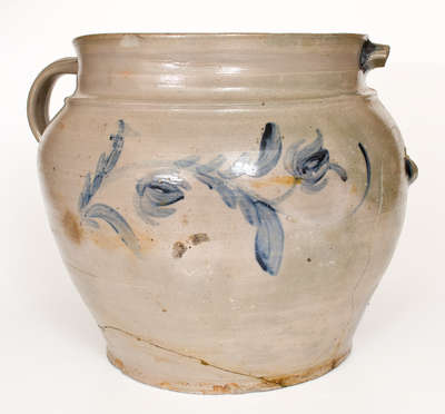 Monumental H. GLAZIER / HUNTINGDON, PA Stoneware Jar w/ Cobalt Decoration