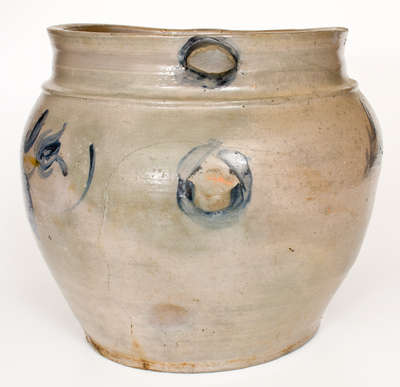 Monumental H. GLAZIER / HUNTINGDON, PA Stoneware Jar w/ Cobalt Decoration