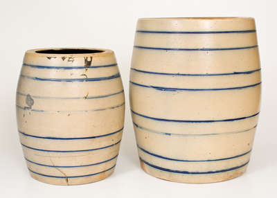 Lot of Two: Stoneware Water Coolers Marked L. WILLARD & SONS / BALLARDVALE, MA