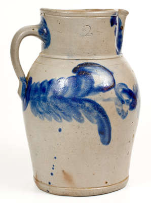 Extremely Rare KEESEE & PARR / RICHMOND, / VA Stoneware Pitcher w/ Bold Decoration