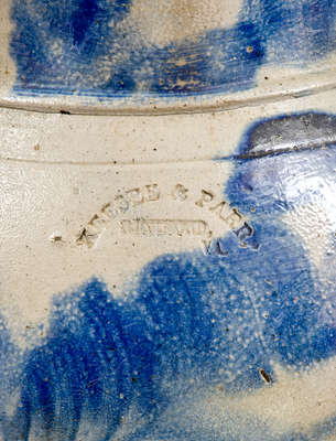 Extremely Rare KEESEE & PARR / RICHMOND, / VA Stoneware Pitcher w/ Bold Decoration