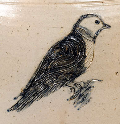 Very Rare T. CRAFTS & CO. / WHATELY Stoneware Water Cooler w/ Incised Bird