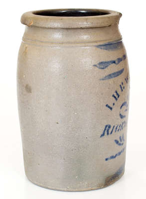 Isaac Hewitt, Jr., Rice s Landing, PA Stoneware Jar