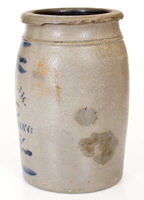 Isaac Hewitt, Jr., Rice's Landing, PA Stoneware Jar