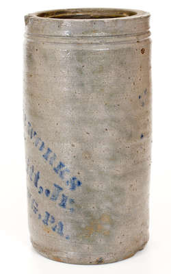 Excelsior Works / Isaac Hewitt / Rice s Landing, PA Stoneware Jar
