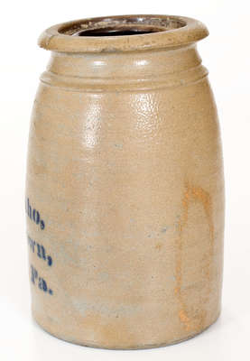 A. P. Donaghho, Fredericktown, PA Stoneware Jar