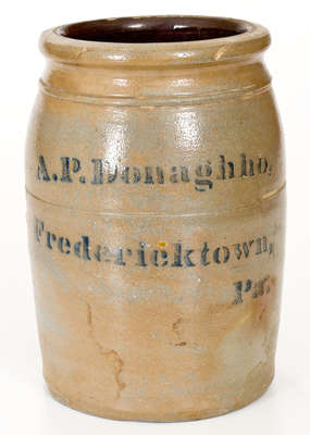 Half-Gallon A. P. Donaghho, Fredericktown, PA Stoneware Jar