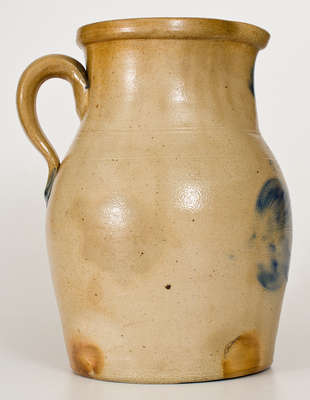 2 Gal. COWDEN & WILCOX / HARRISBURG, PA Stoneware Pitcher w/ Leaf Decoration