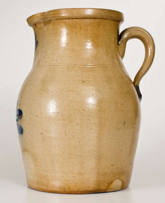 2 Gal. COWDEN & WILCOX / HARRISBURG, PA Stoneware Pitcher w/ Leaf Decoration