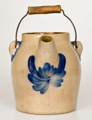COWDEN & WILCOX / HARRISBURG, PA Stoneware Batter Pail w/ Bold Floral Decoration
