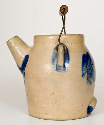 COWDEN & WILCOX / HARRISBURG, PA Stoneware Batter Pail w/ Bold Floral Decoration