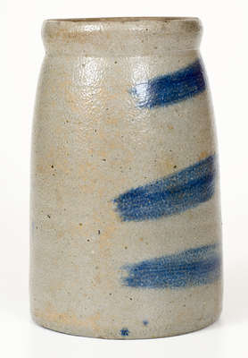 Western PA Stoneware Canning Jar w/ Striped Decoration