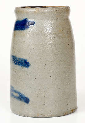 Western PA Stoneware Canning Jar w/ Striped Decoration