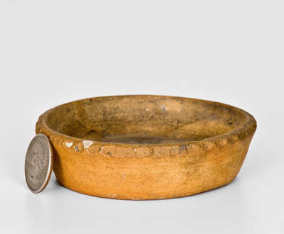 Rare Redware Flowerpot Saucer Signed "L. B. Wagner," Carbon County, PA, 1899