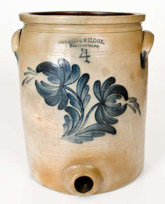 Rare Four-Gallon COWDEN & WILCOX / HARRISBURG, PA Stoneware Water Cooler