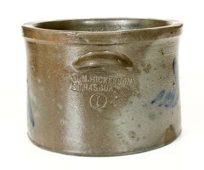 One-Gallon J.M. HICKERSON / STRASBURG, VA Stoneware Butter Crock