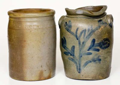 Two Stoneware Jars, Virginia origin, 19th century