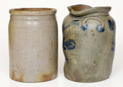 Two Stoneware Jars, Virginia origin, 19th century