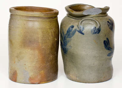 Two Stoneware Jars, Virginia origin, 19th century