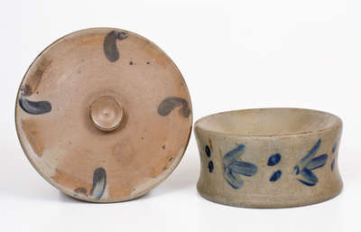 Two Pieces of Cobalt-Decorated Stoneware, Baltimore, MD origin, 19th century