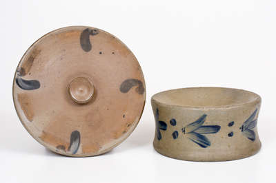 Two Pieces of Cobalt-Decorated Stoneware, Baltimore, MD origin, 19th century