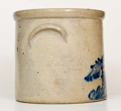 Three-Gallon BRADY & RYAN / ELLENVILLE, N.Y. Crock w/ Bird-on-Stump Decoration