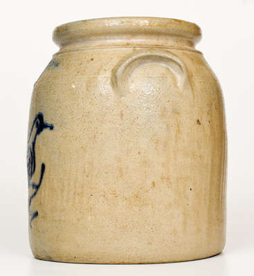 Two-Gallon WHITES UTICA Stoneware Jar w/ Bird Design
