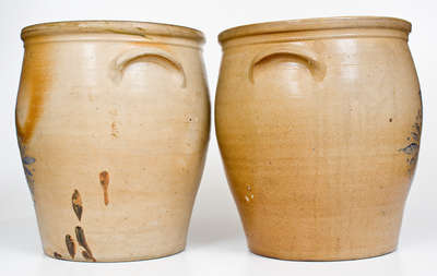 Pair of F.H. COWDEN / HARRISBURG, PA Five-Gallon Stoneware Jars