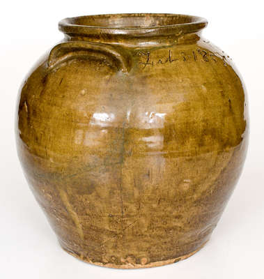 Stoneware Jar, "Feb 3. 1857 / Lm," David Drake at Lewis Miles's Stony Bluff Manufactory, Edgefield, SC