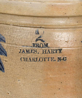 Rare CHARLOTTE, NC Stoneware Advertising Jar, Baltimore origin