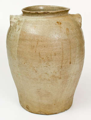 Extremely Rare Four-Gallon Alkaline-Glazed Stoneware Jar, "SAMl Whe" (Samuel Whelchel, Gaffney, SC)