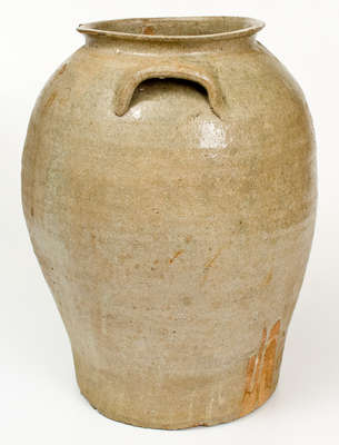 Extremely Rare Four-Gallon Alkaline-Glazed Stoneware Jar, "SAMl Whe" (Samuel Whelchel, Gaffney, SC)