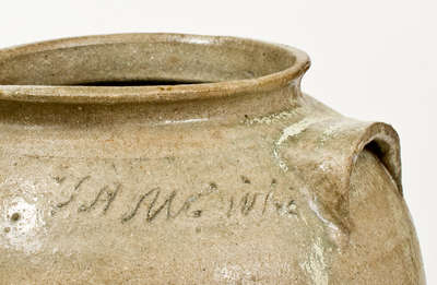 Extremely Rare Four-Gallon Alkaline-Glazed Stoneware Jar, 