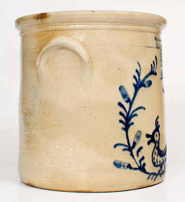 Outstanding 6 Gal. M. WOODRUFF / CORTLAND Crock w/ Gooney Bird in Wreath