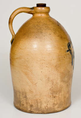 H. B. PFALTZGRAFF / YORK, PA Stoneware Jug w/ Floral Decoration