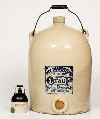 Lot of Two: Pieces of Maryland Advertising Stoneware